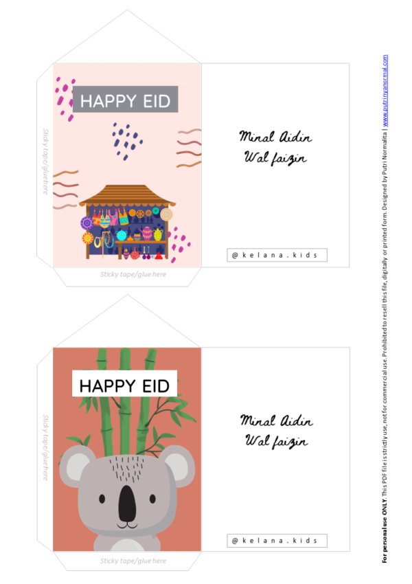Download Free Printable AMPLOP LEBARAN DIY LUCU Gratis! - Image 5