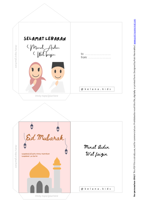 Download Free Printable AMPLOP LEBARAN DIY LUCU Gratis! - Image 7