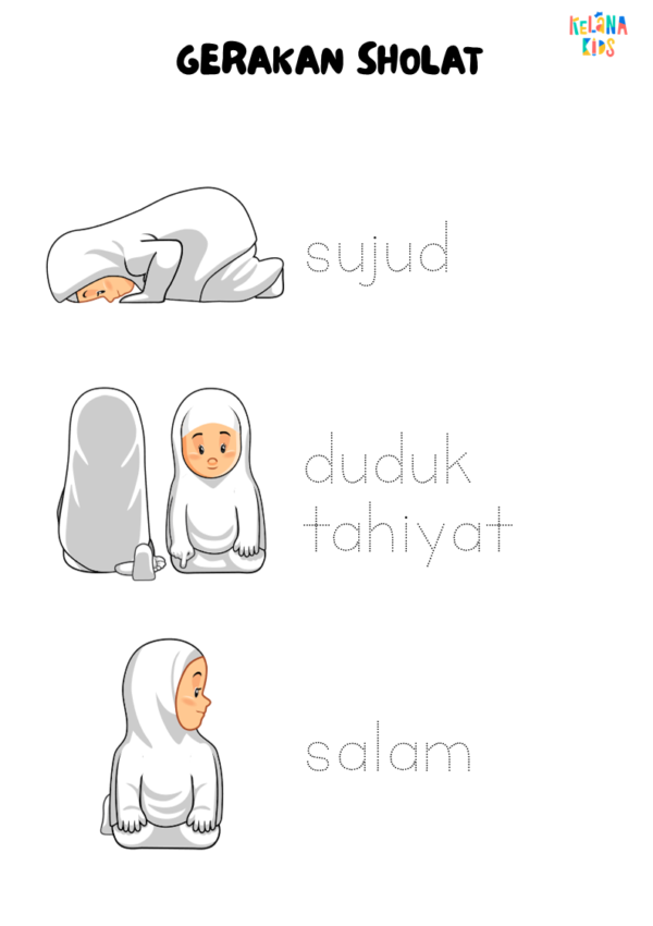 [ Seri Printable Muslim ] Worksheet Hijaiyah Agama Islam - Image 3