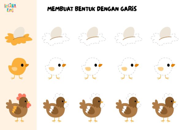 [ Seri Printable Activity ] Worksheet Tracing Line / Menarik Garis - Image 5