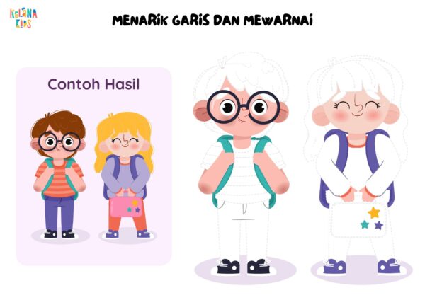 [ Seri Printable Activity ] Worksheet Tracing Line / Menarik Garis - Image 6