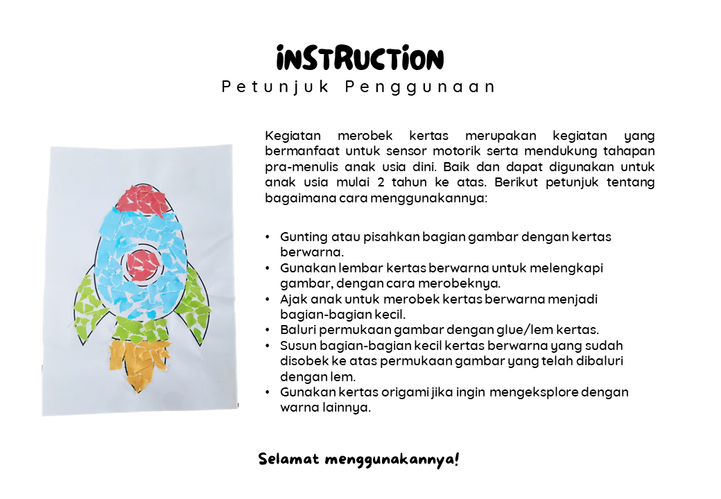 Cara Menggunakan [ Seri Printable Activities ] Tear and Paste Worksheets