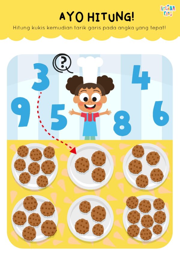[ Seri Toddler Worksheet ] Printable Belajar Berhitung Volume 1 - Image 3