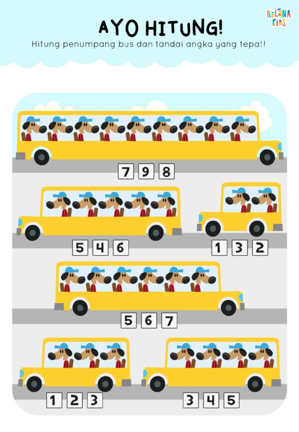 [ Seri Toddler Worksheet ] Printable Belajar Berhitung Volume 1 - Image 4