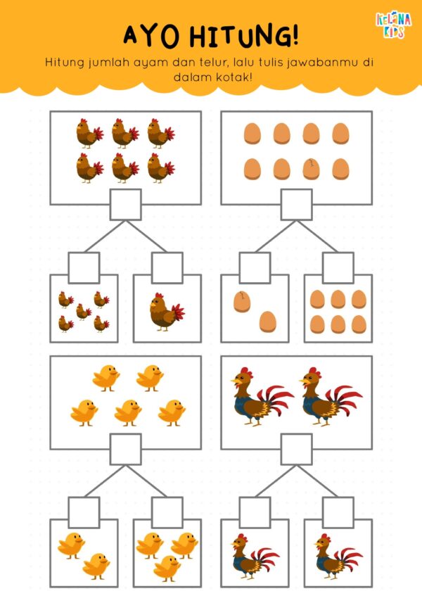 [ Seri Toddler Worksheet ] Printable Belajar Berhitung Volume 1 - Image 6
