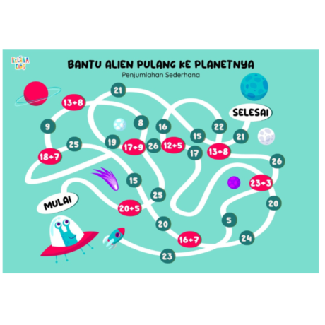 [ Printable Activity ] Worksheet Labirin Matematika