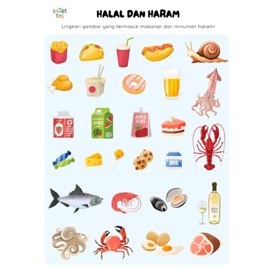 Spesifikasi Printable Worksheet Tematik Muslim Volume 2