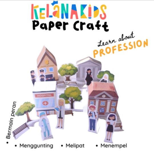 [ Printable Activity ] Paper Craft Tema Profesi Berbagai Pekerjaan ...