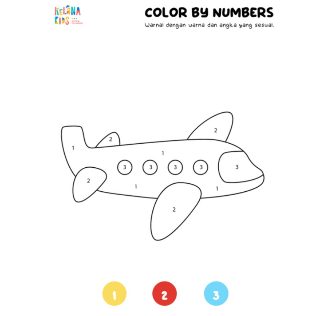 [ Printable Activity ] Color by Numbers - Kelanakids.com