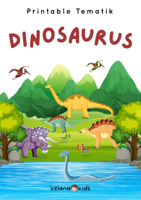 [ Seri Printable Tematik ] Worksheet Dinosaurus - Image 2