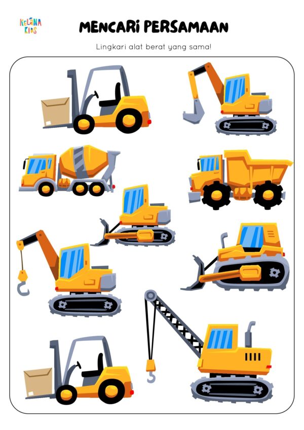 [ Seri Printable Tematik ] Worksheet Konstruksi - Image 5