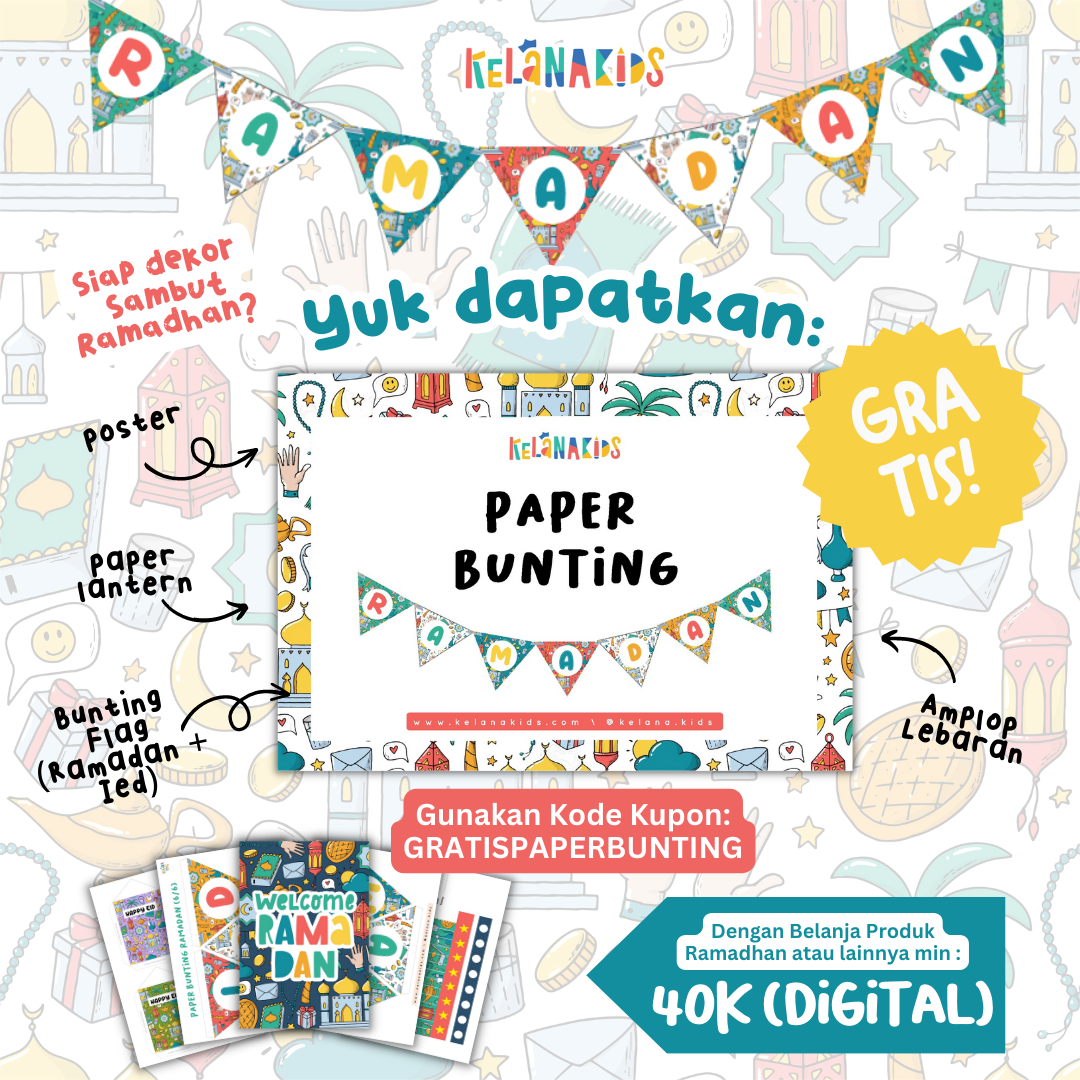 Gunakan kode kupon GRATISPAPERBUNTING di untuk dapatkan Gratis Produk ini dengan pembelian minimal IDR 40.000 di website kelanakids ini! Gunakan kode kupon GRATISPAPERBUNTING di untuk dapatkan Gratis Produk ini dengan pembelian minimal IDR 40.000 di website kelanakids ini!