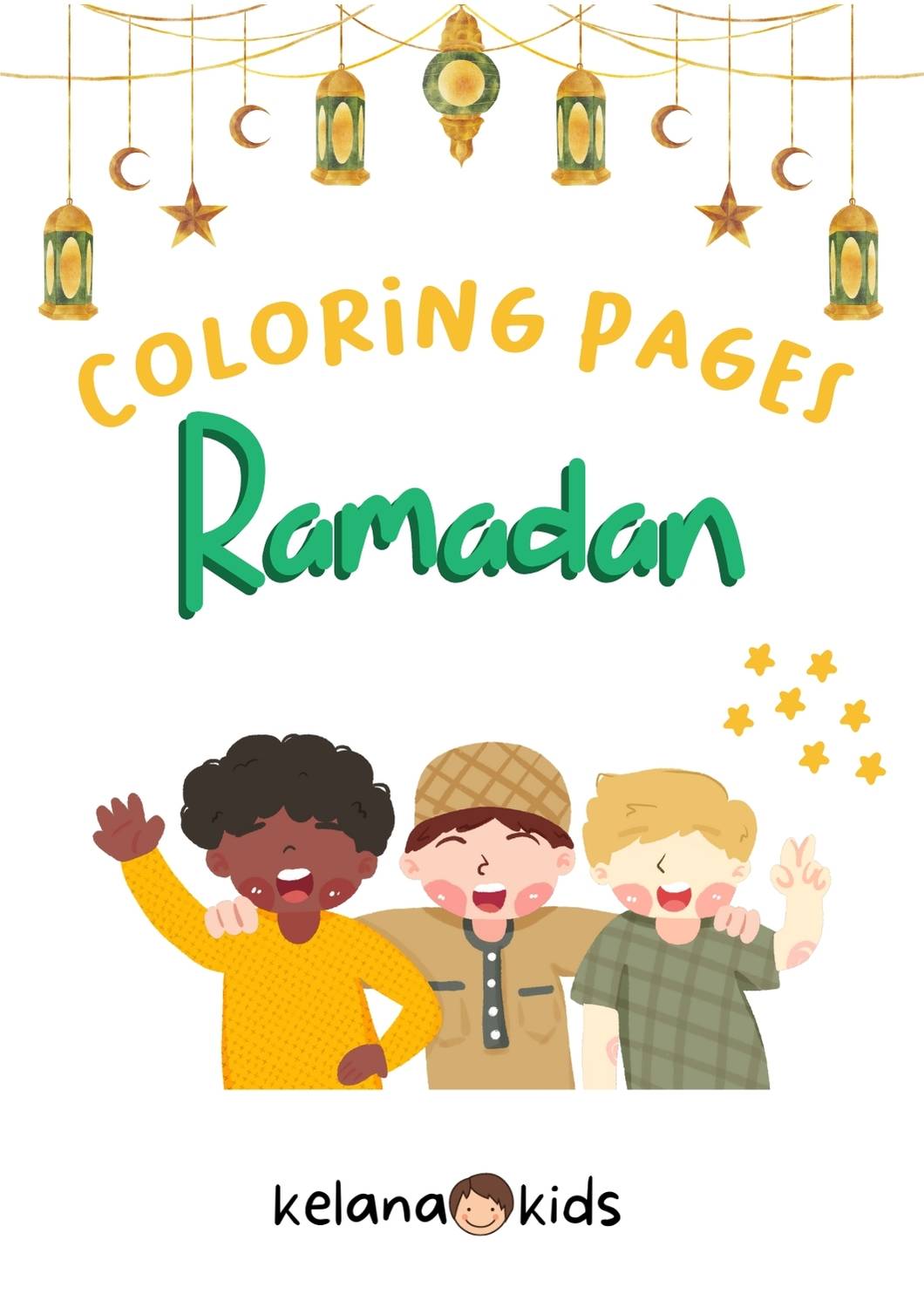 Mewarnai Gambar Tema Ramadhan + Coloring Number Tema Muslim