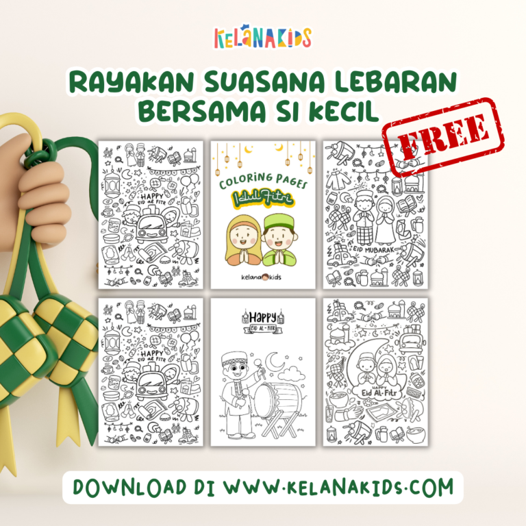 Mewarnai Gambar Tema Hari Raya Idul Fitri [ Download Gratis ]