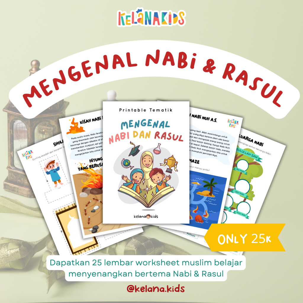 Mengenal Nabi & Rasul: Printable Tematik Edukatif Anak